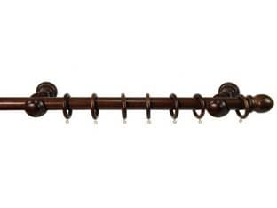 Bastone in Legno con Accessori Ø 23 mm Noce 160 cm - 2