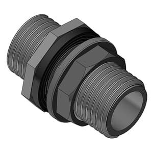 Raccordo Diritto Nylon per Cassoni Filettato 1.¼ Bucchi 10 Pezzi - 2