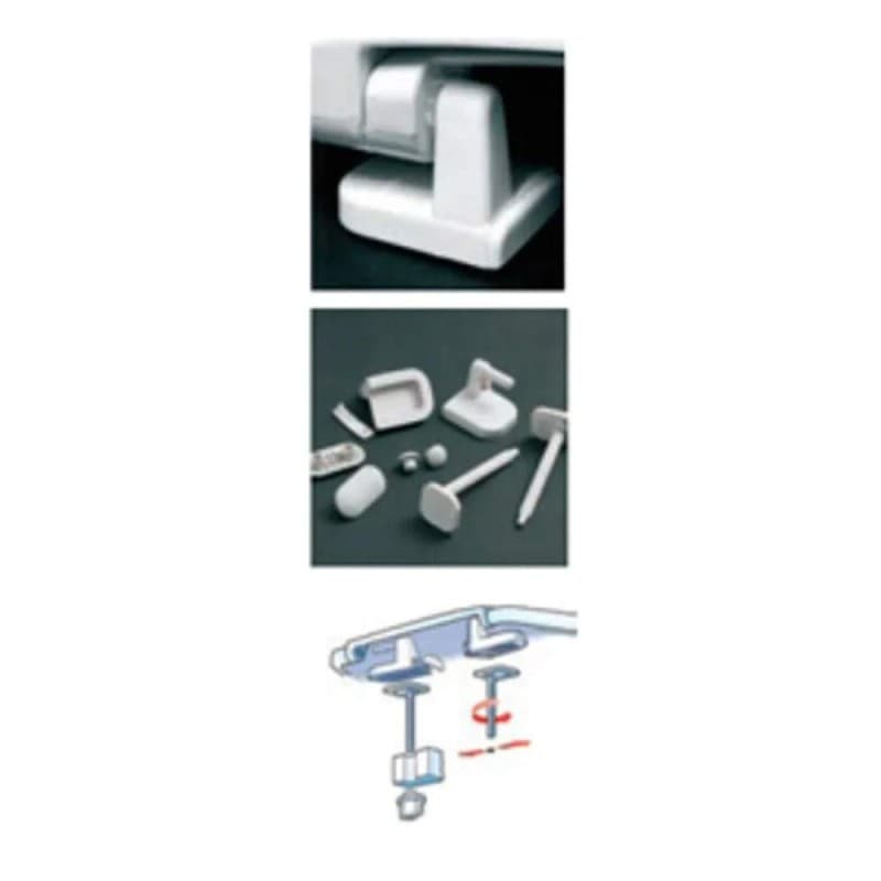 Cerniere di Ricambio per Coprivaso WC S12 104854000 Carrara e Matta - 2