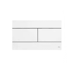 Placca Dual Cassetta Incasso Doppio Scarico Slim Bianca 659041 Oli - 2