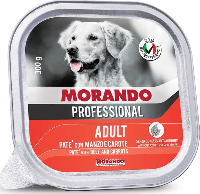 Cibo Cane Morando Vsc 300 g Pate Manzo Carote 18 Pezzi - 2
