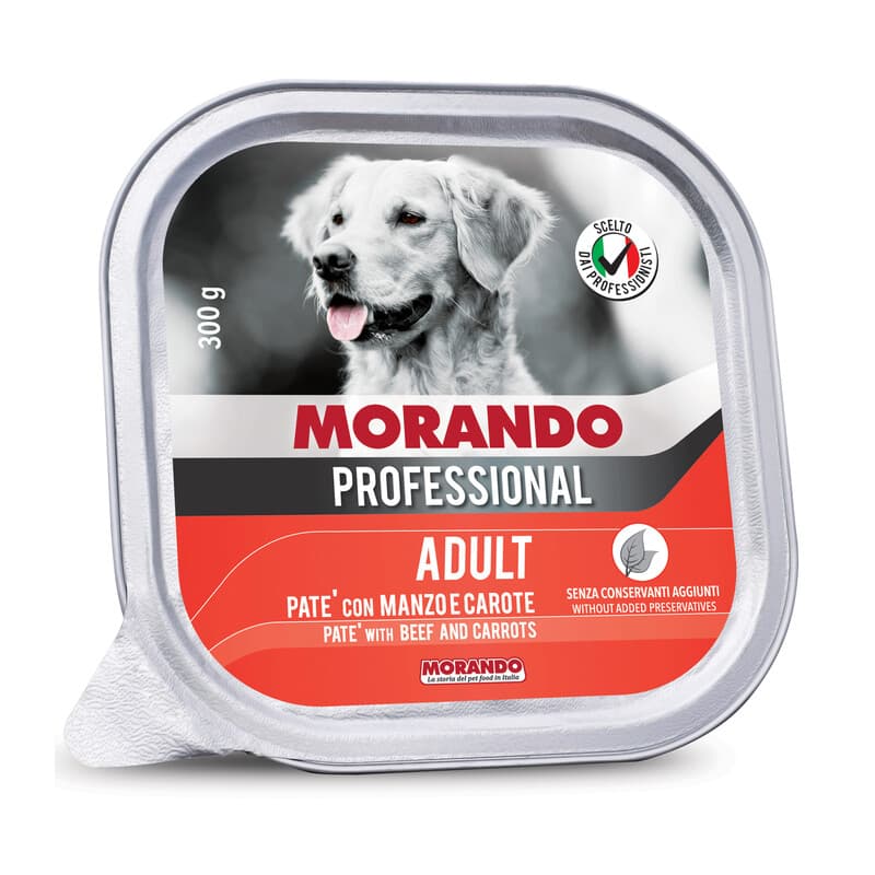 Cibo Cane Morando Vsc 300 g Pate Manzo Carote 18 Pezzi - 2