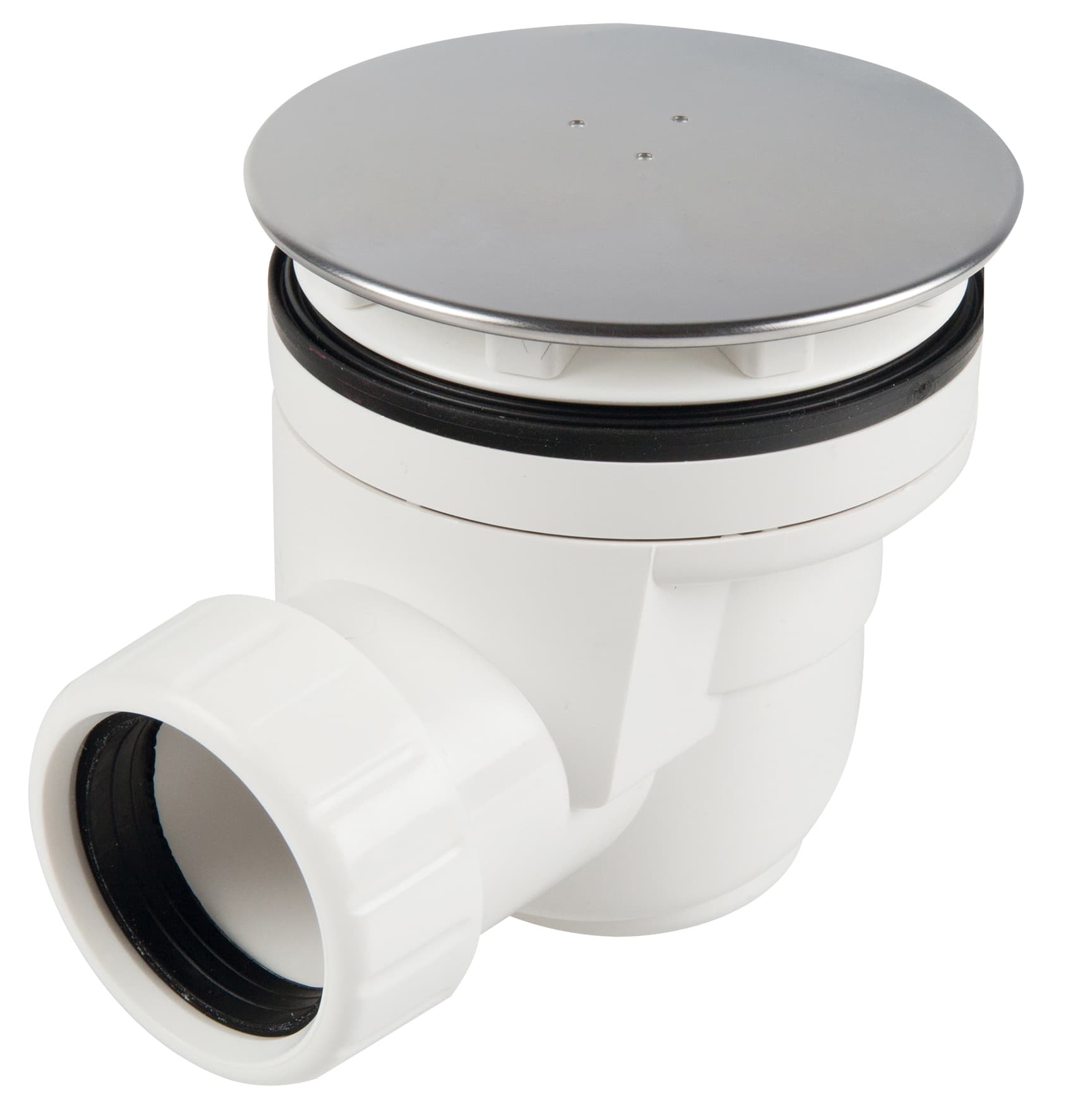 Piletta Sifoide Doccia Ø 60 mm Coperchio INOX 90 mm - 2