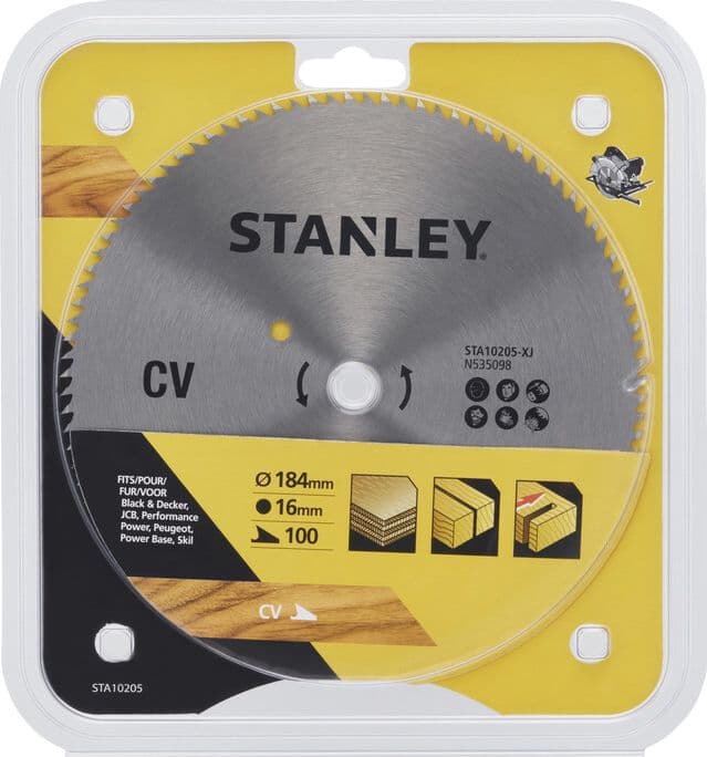 Lama Circolare Crom. MM.184 Piranha Stanley STA10205 X10205 - 2