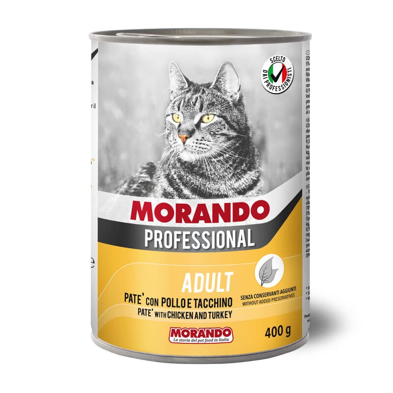 Cibo Gatto Morando Latt 400 g Pat Pollo Tacchin 24 Pezzi - 2