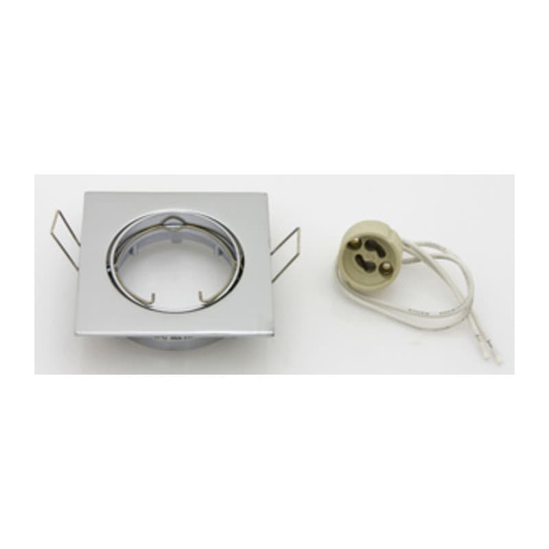 Faretto Quadrato Incas Orientab LED GU10 Cromo 10 Pezzi - 2