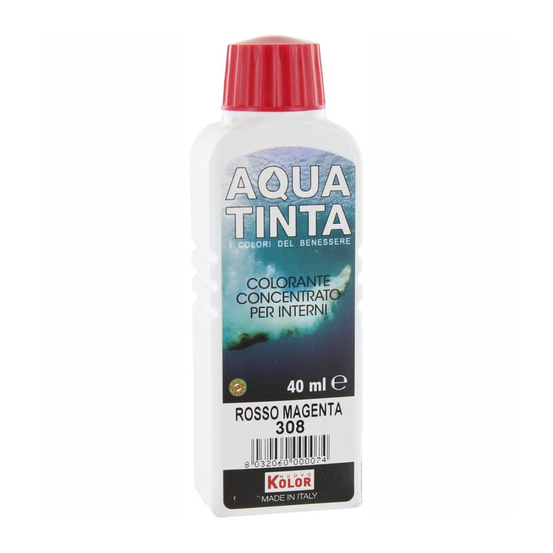 Aquatinta per Interni 40 ml Rosso Magenta 308 10 Pezzi - 2