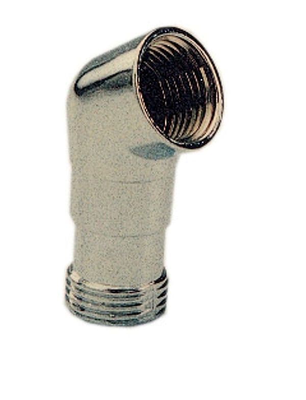 Pl Curva Cromata Gr. 1/2 x 1/2 per Doccetta Eurodoccia 6 Pezzi - 2