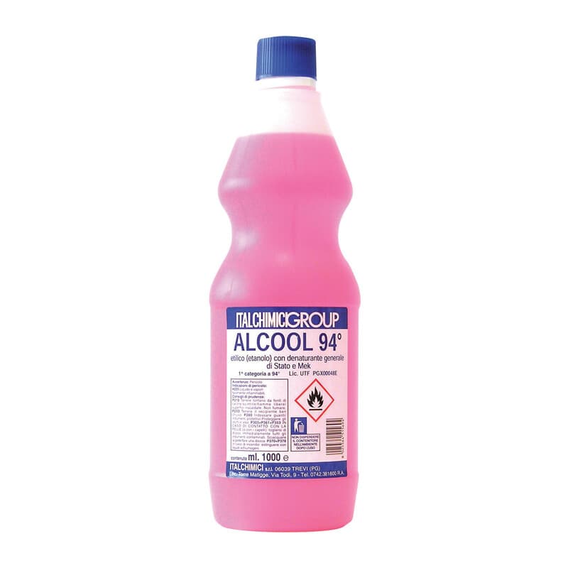Alcool Denaturato 94 Certificato 1 l Italchimici 12 Pezzi - 2