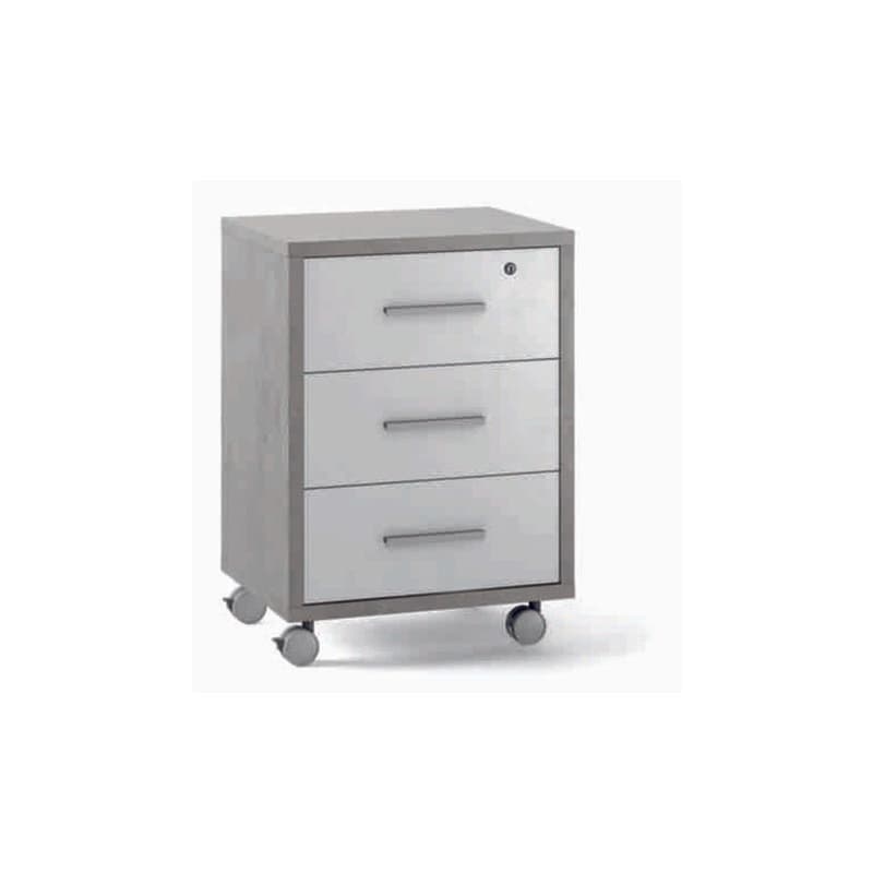 Cassettiera 3C 71 x 51 cm Cemento Ossido Ufficio Double - 2