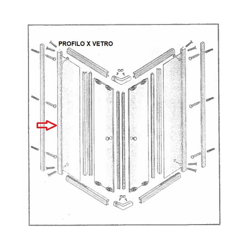 Profilo x Vetro Box Doccia Lusso - 2