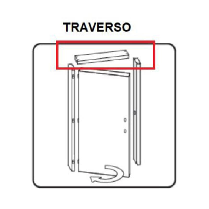 Traverso Battente Porta Microtec Bianco 210 x 70 - 2
