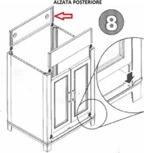 Kit Lavatoio Resinabianco Alzata Post - 2