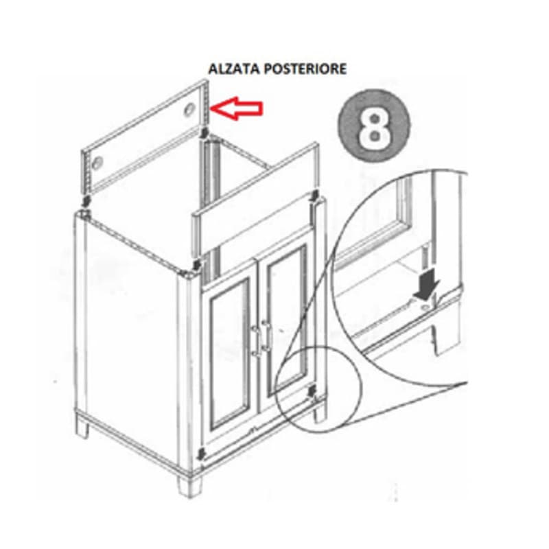 Kit Lavatoio Resinabianco Alzata Post - 2