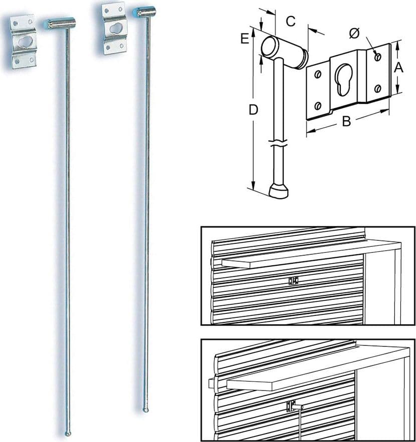 Bl Sicura per Tapparella Legno Metal 58 x 500 mm Bolis Italia - 2