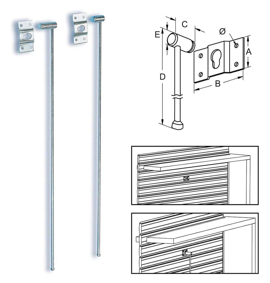 Bl Sicura per Tapparella Legno Metal 58 x 500 mm Bolis Italia - 2