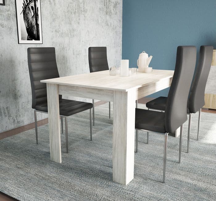 Tavolo Fisso Cm 80 x 138XH.75 Frassino Bianco - 2
