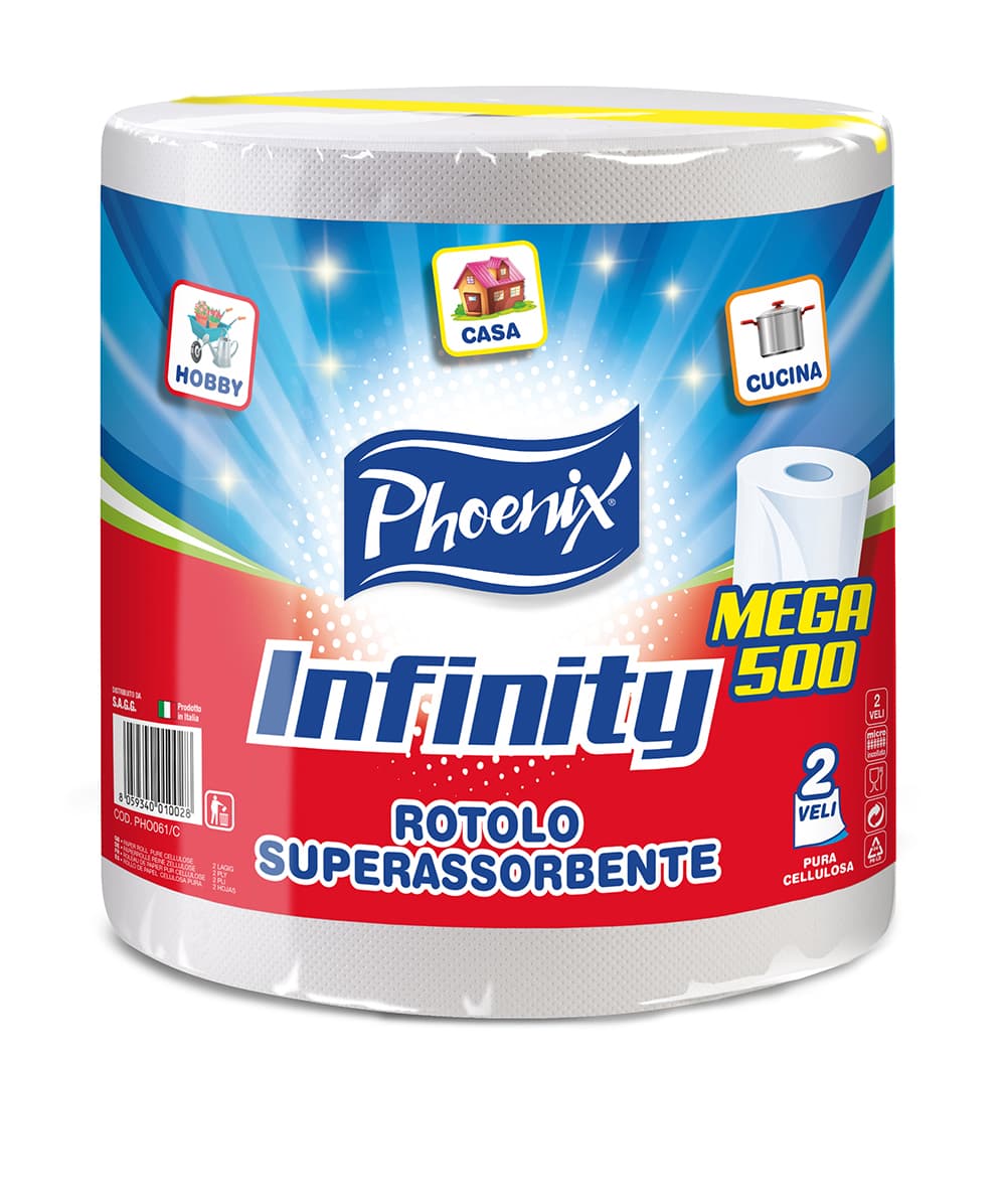 Bobina Carta Pura Cellul Infinity 600 g 2,0 Rotoli - 2