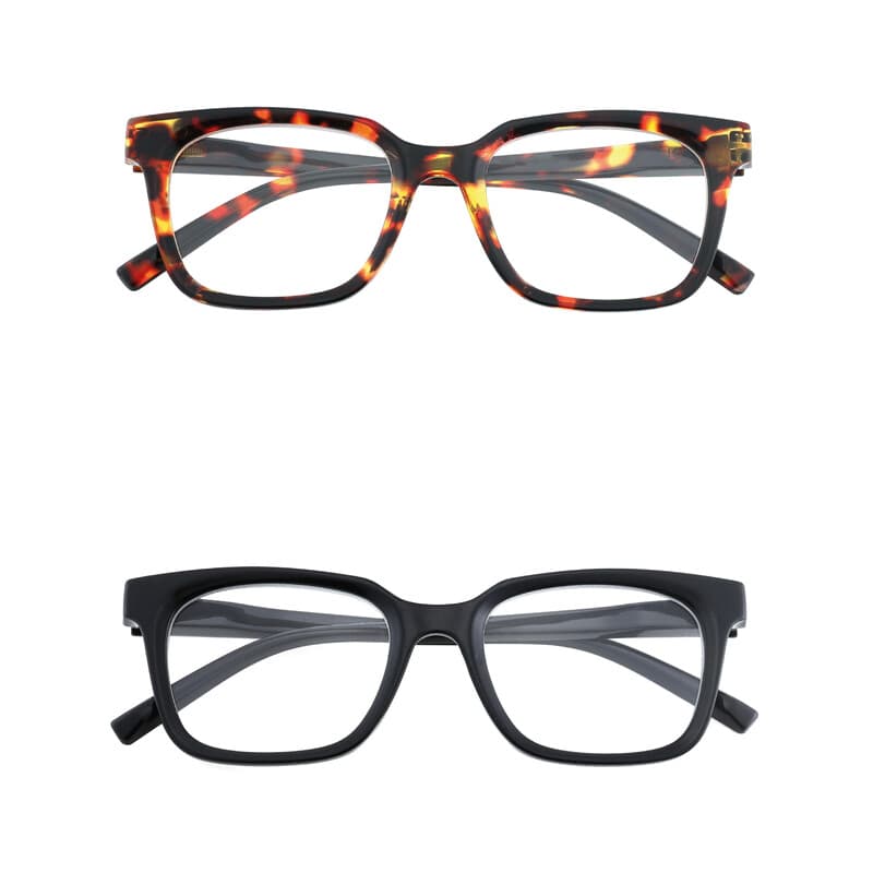 Occhiali 2 x 1 Twin 10 Nero e Tartaruga D. 2,5 4 Pezzi - 2