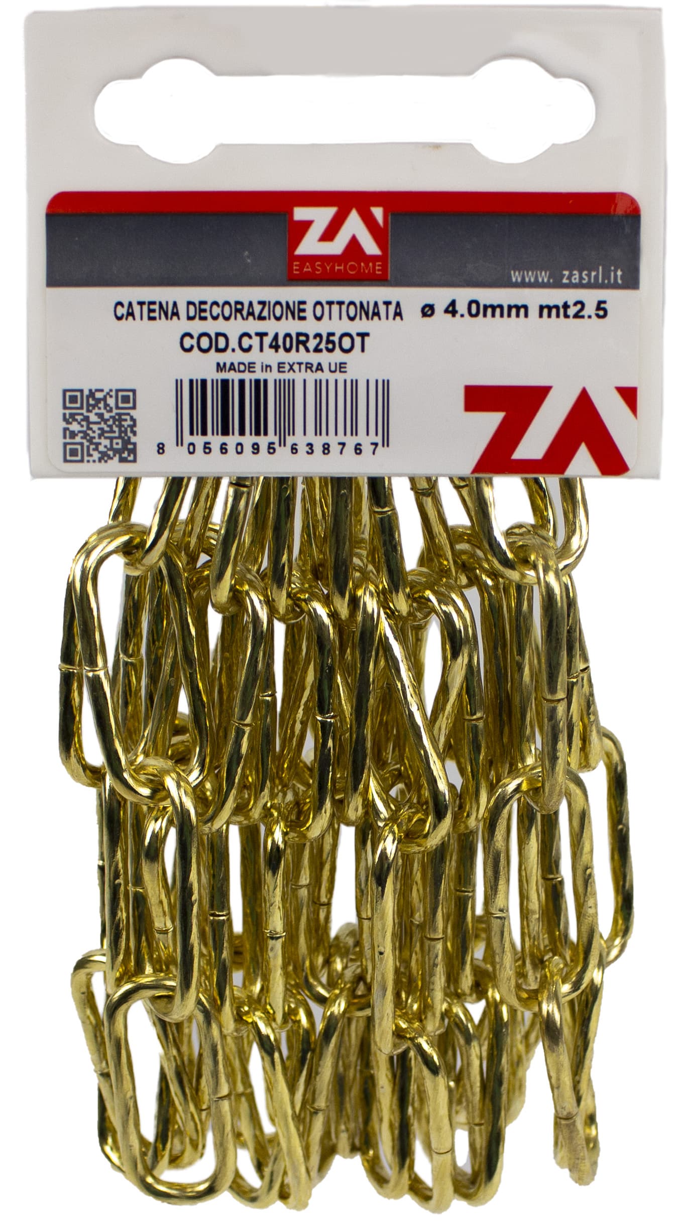 Catena Maglia Lunga Ritorta 4,0 mm 2,5 m Otton - 2