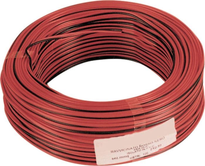 Cavo Elettrico Hi Fi 2 x 1 mm Rosso Nero 100 Metri - 2
