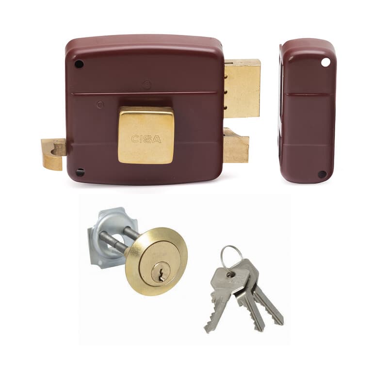 Cisa 50110 70 mm SX Serratura Appl. Legno Cil. Stacc - 2