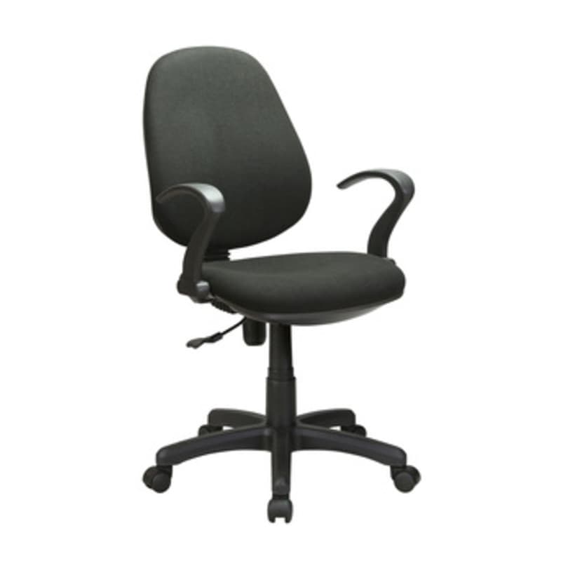 Poltrona a Gas con Braccioli Office Nero Arredare No Problem - 2