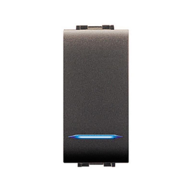 Life 4018 Pulsante Unipolare Illumin.le Grigio An Elettrocanali 12 Pezzi - 2