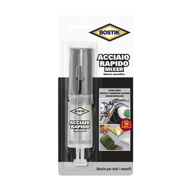Bostik Acciaio Rapido Mixer 24 ml Blister 12 Pezzi - 2