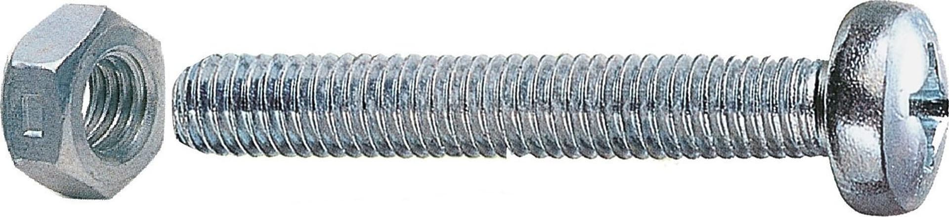 Sc Viti a Metallo T.c. 3 x 30 con Dadi Ambrovit 5 Confezioni da 30 Pezzi - 2