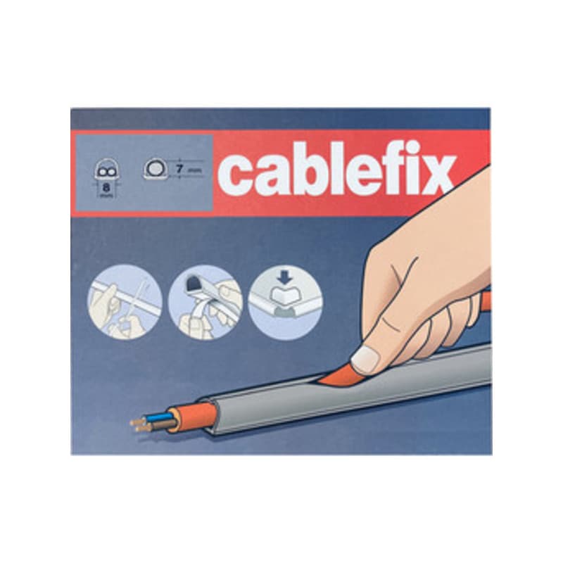 Canalina Adesiva Inofix 8 x 7 mm da 4 m Bianco - 2