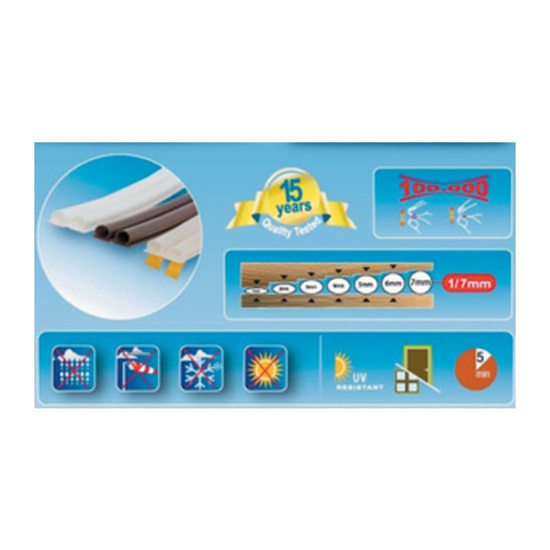Silicone 6 m Marrone Parafreddo Universale al 12 Pezzi - 2
