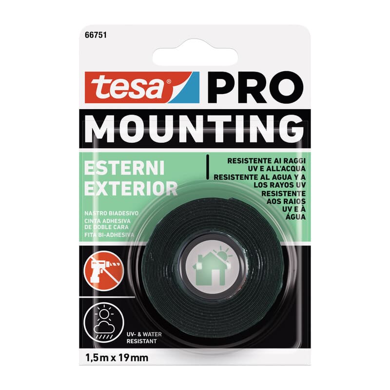 Nastro Biadesivo Tesa Mounting Pro Est. 19MMX1,5M 12 Pezzi - 2