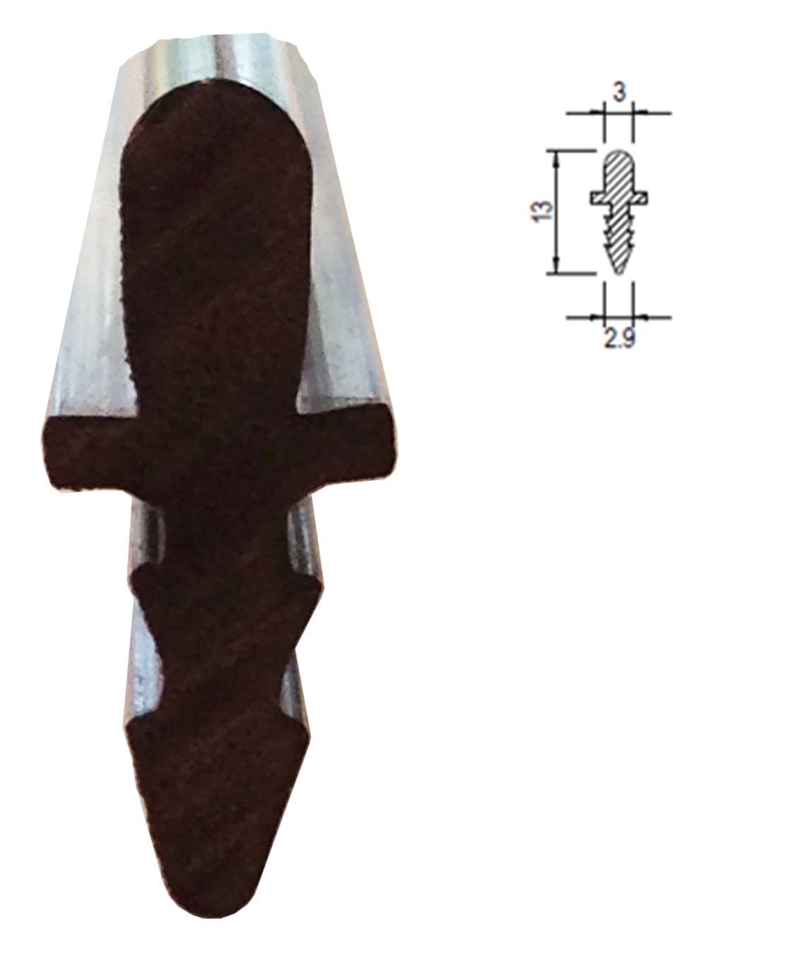 Profilo Guida in PVC 3XH13 Mm da 2 m Omge - 2