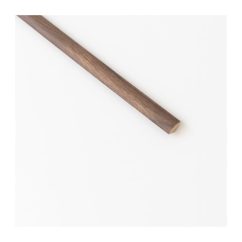Quarto di Tondo 14 x 14 mm MDF 240 cm Noce Scuro 5 Pezzi - 2