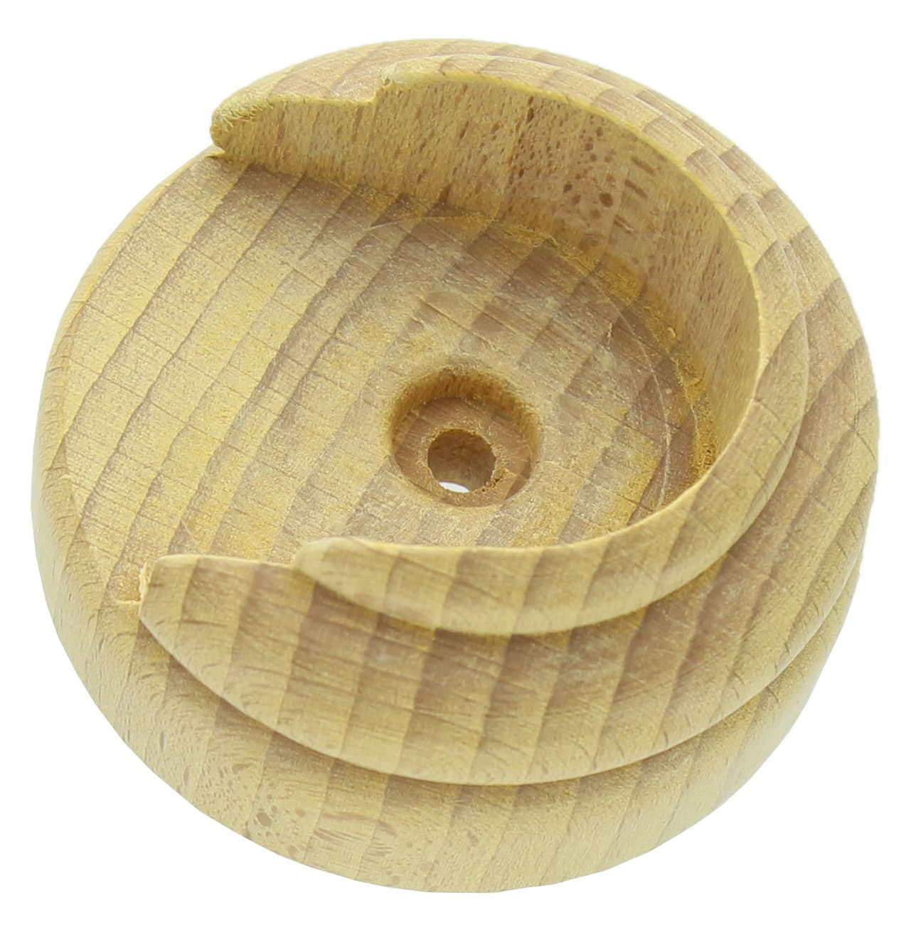 Rosetta Bastone Legno Tenda a Parete Ø 35 mm Naturale* 2 Pezzi - 2