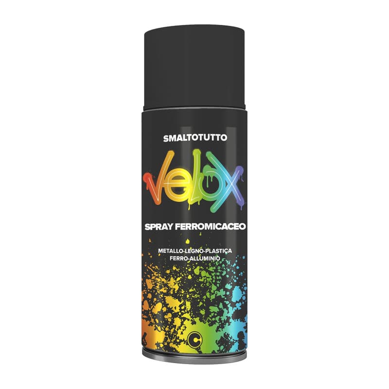 Velox Spray Ferro Micaceo Grigio Medio 400 ml Ital G.e.t.e 6 Pezzi - 2