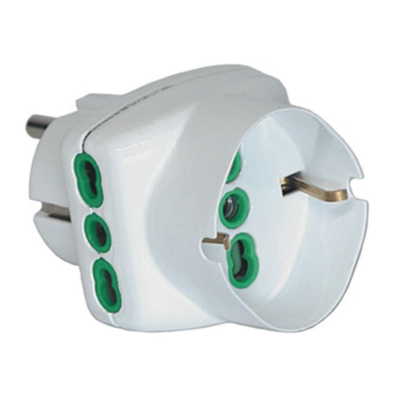 FME 82.230 ADATTATORE SCHUKO 2P+T BIPASSO+SCHUKO- FANTON- 5,0 pz - 2