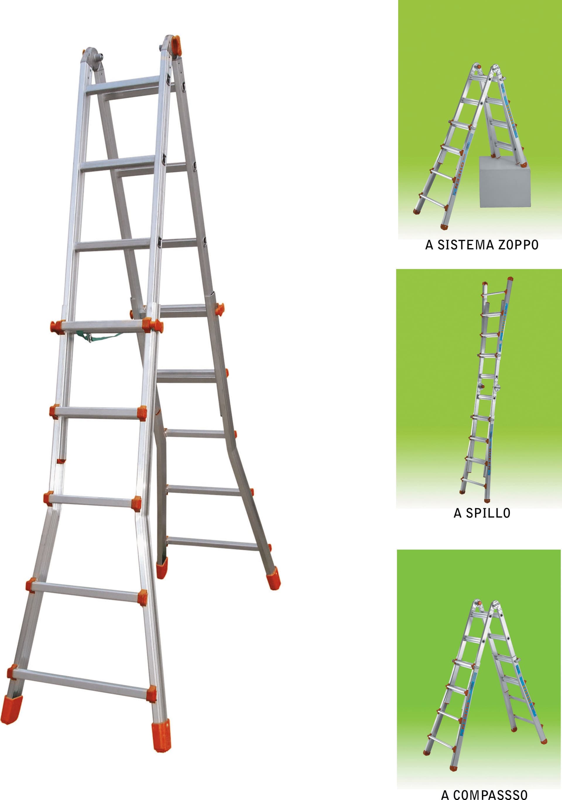 Scala All. Multiuso 5 e 5 Gradini 5,20 m - 2