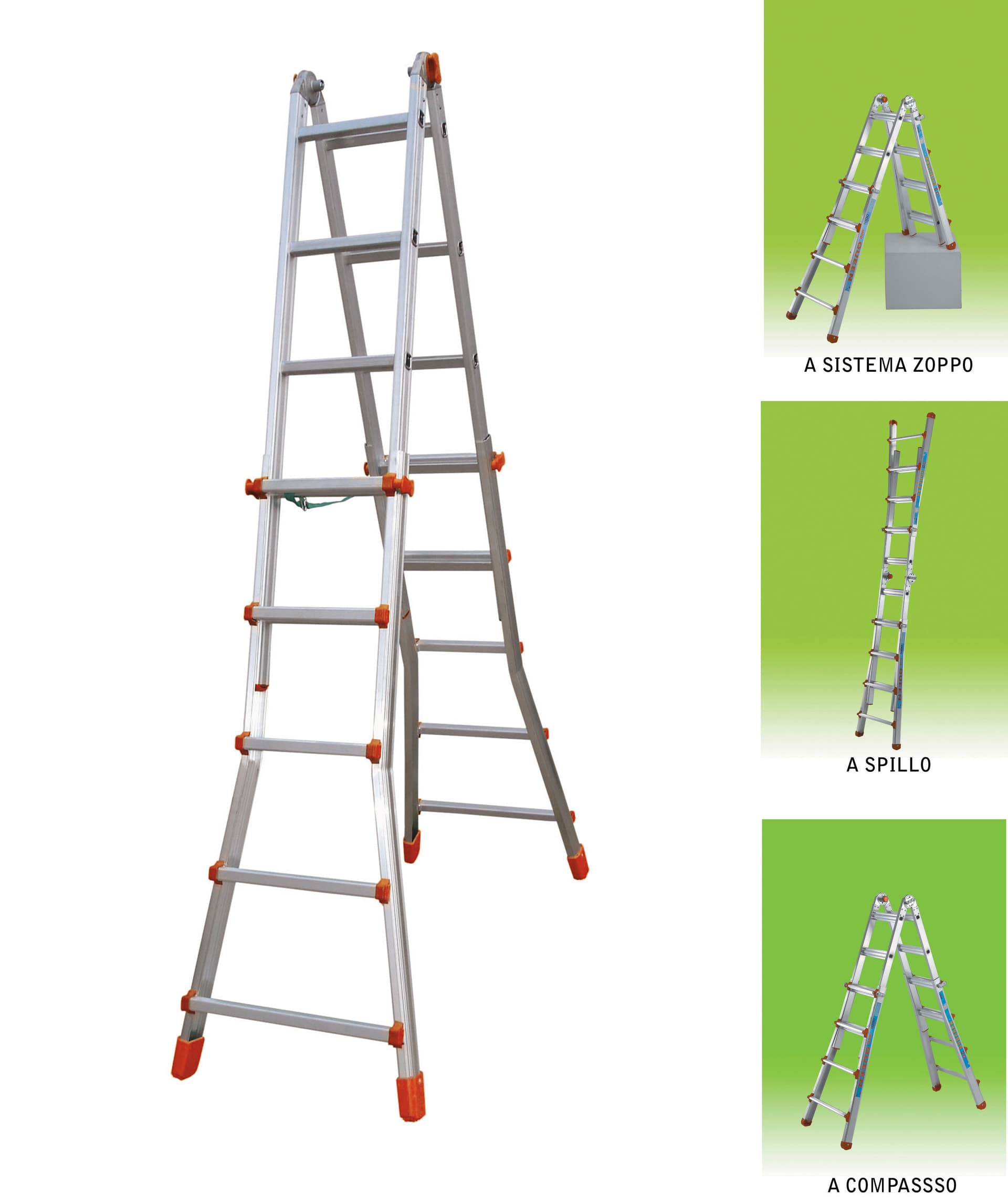 Scala All. Multiuso 5 e 5 Gradini 5,20 m - 2