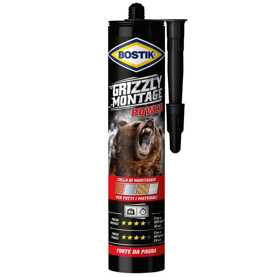 Bostik Grizzly Montage Power 370 g Bianco Cart - 2