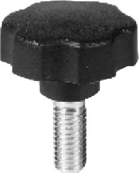 Volantino con Gambo M6 Nero D 30 x 17 mm 10 Pezzi - 2