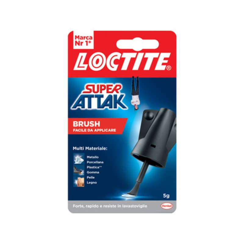 Adesivo Super Attak Brush 5 g Henkel Italia 12 Pezzi