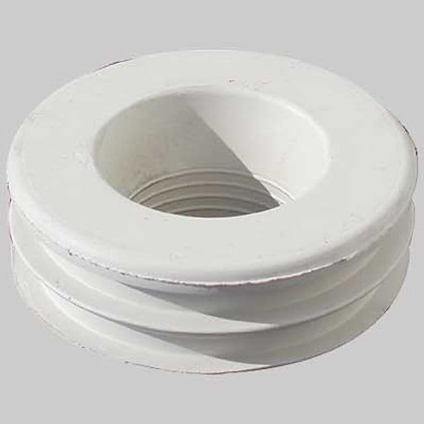 Morsetto per WC in Gomma Bianca Mm 60 per Canotti Ø 30÷32 Made in Italy - 2