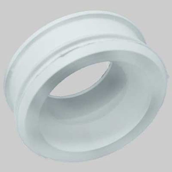 Morsetto per WC in Gomma Bianca Ø Est. Mm 60 Int. Mm 40÷45 Made in Italy