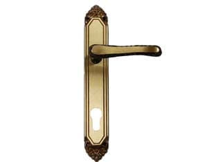 Maniglia Lavinia con Placca in Ottone Foro Yale 90 mm Tipo Leggero 1 Paio - 2