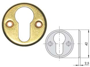 Bocchette in Ottone Sagomate 06010 00 42 Mm, Spessore 2,5 mm 5 Pezzi - 2
