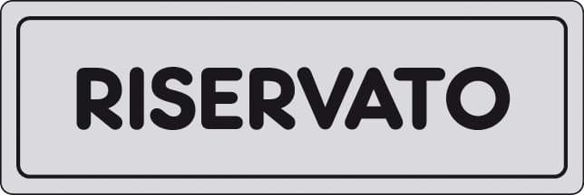 Etichetta Adesiva 150 x 50 Riservato 10 Pezzi - 2