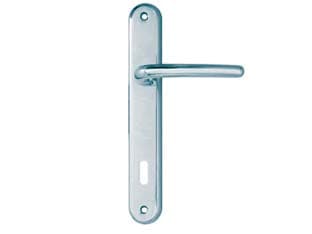 Maniglia Vega con Placca in Zama Finitura Ottone Cromato 90 mm Foro Normale - 2