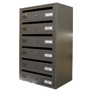 CASSETTA POSTALE ALUBOX CUBO/R 6 38,5X25X63 GR GHISA- ALUBOX- 1,0 pz - 2